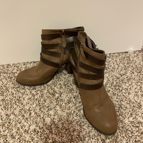 Madden Girl Booties | Taupe Brown Ankle Boots | 9 - Picture 2 of 4